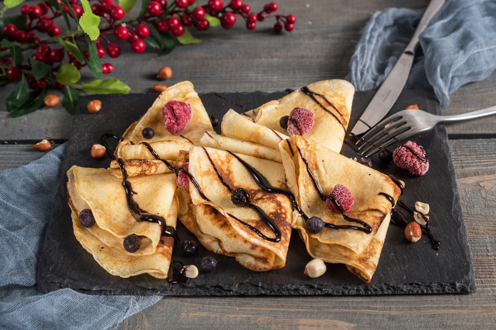 recept na francúzske palacinky crepes s ovocím