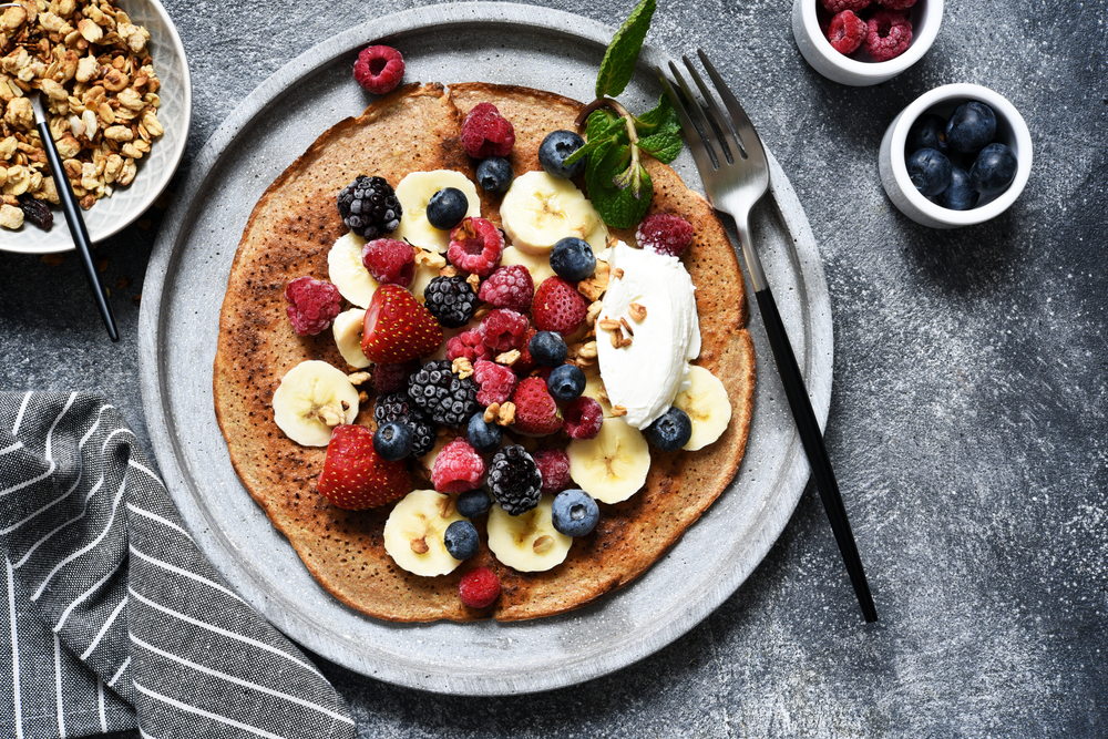 fit palacinky z tvarohového cesta a ovsenej múky