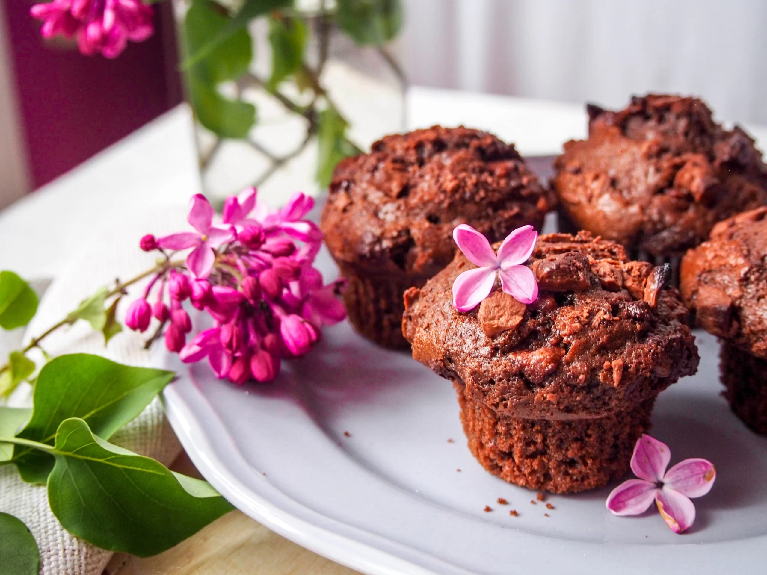 Čokoládové muffiny – recept s kúskami čokolády